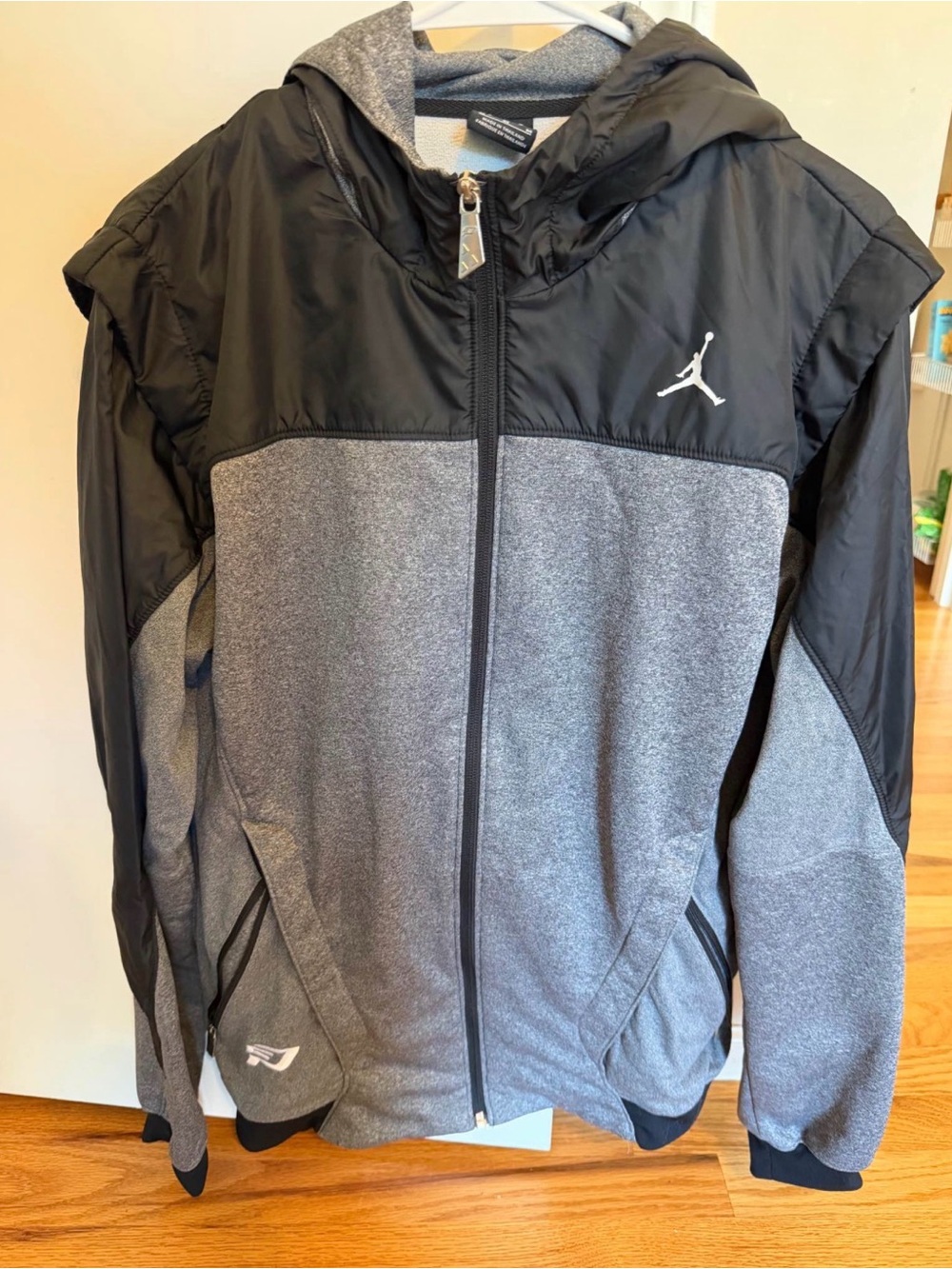 Jordan Men’s Hooded Full Zip Jacket - Black/Grey